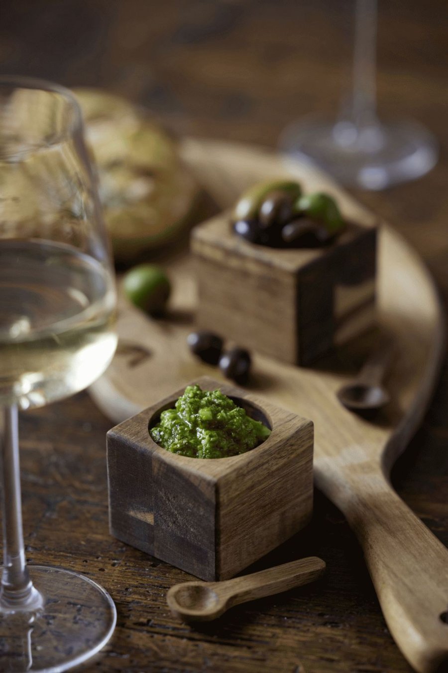 HOLM Mini-Schssel-Set 2er Set, 5 cm H5 cm, Akazie