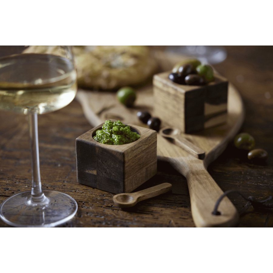 HOLM Mini-Schssel-Set 2er Set, 5 cm H5 cm, Akazie