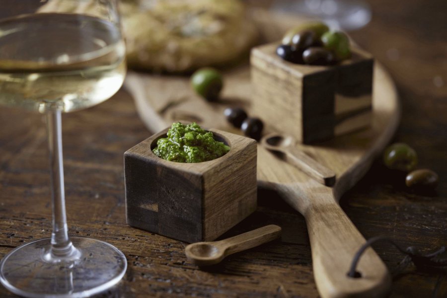 HOLM Mini-Schssel-Set 2er Set, 5 cm H5 cm, Akazie