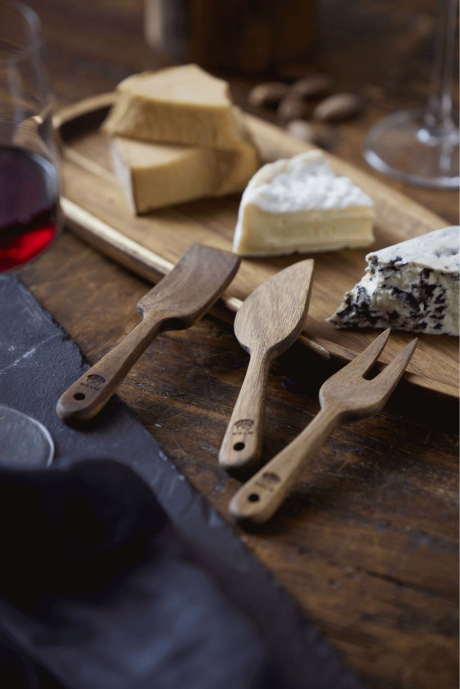 HOLM Kseset 3-teilig 14 cm, Akazie