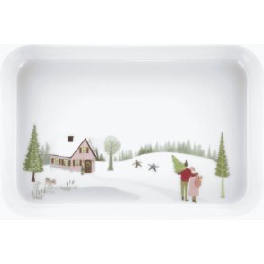 Pillivuyt Vinter Plissé Fad 18x12 cm, Hvid