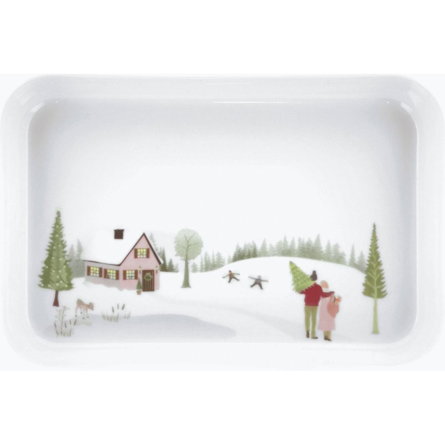 Pillivuyt Winter Platte 18x12 cm, Wei