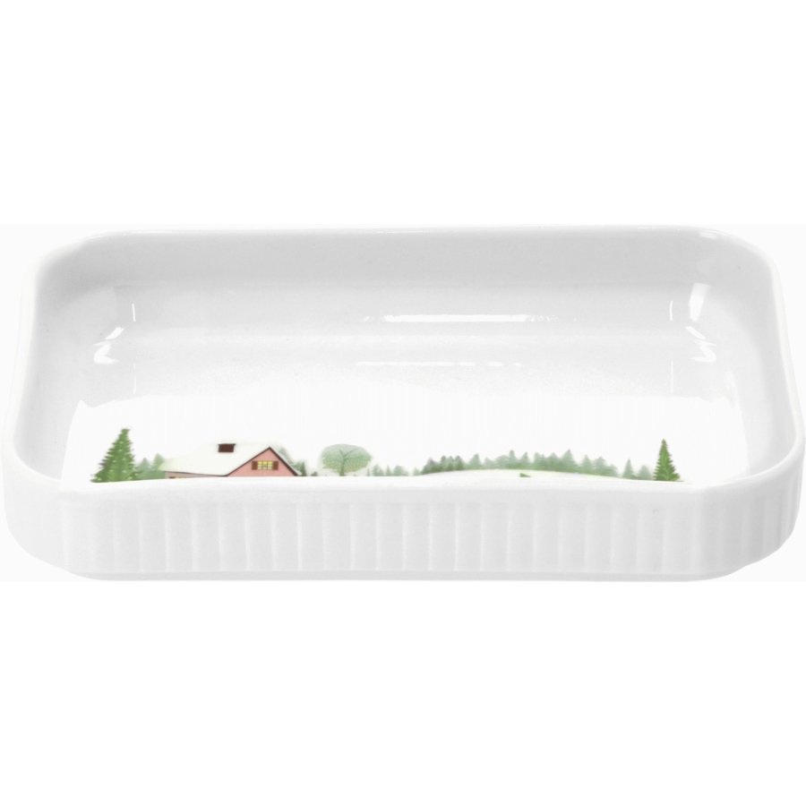 Pillivuyt Winter Platte 18x12 cm, Wei