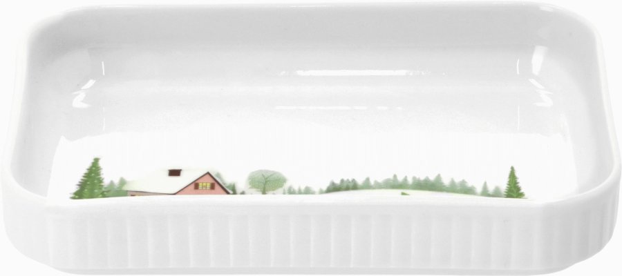 Pillivuyt Winter Platte 18x12 cm, Wei