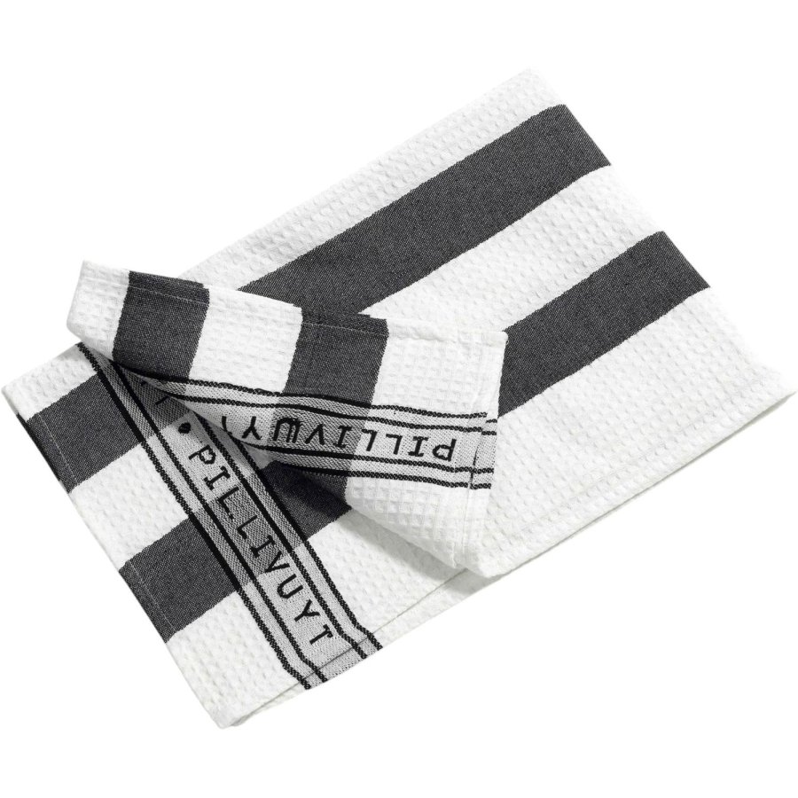 Pillivuyt Geschirrtuch 90x60 cm, Schwarz/Wei