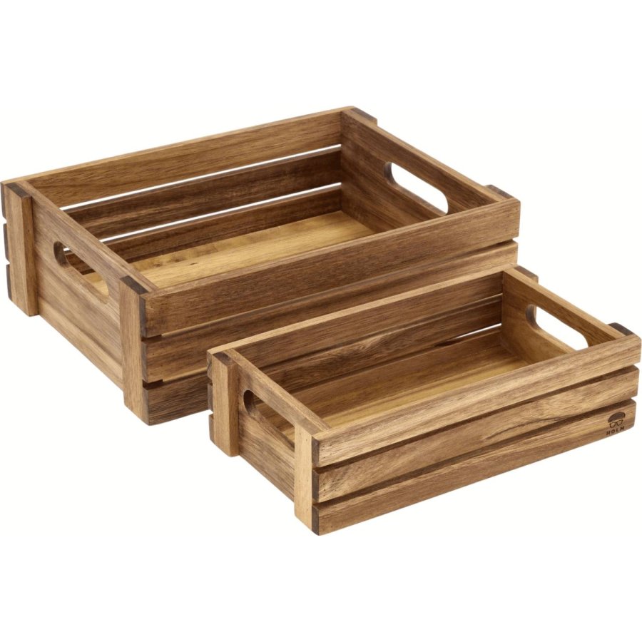 Holm Kistenset 2er Set, Akazie