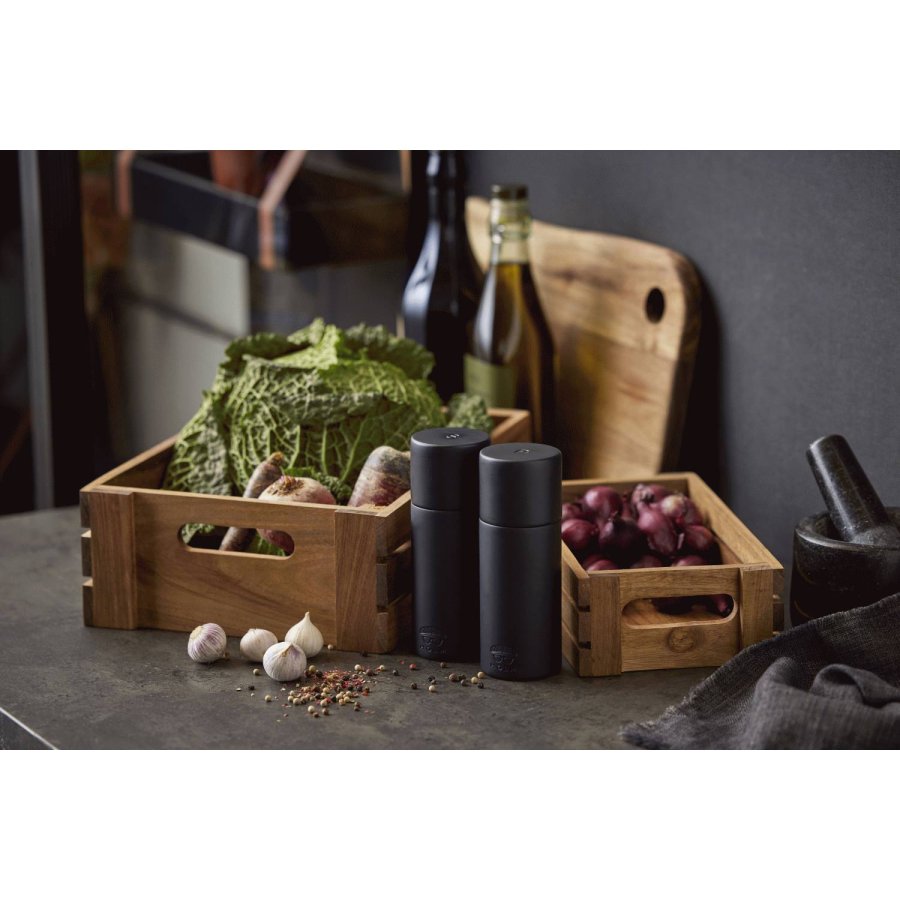 Holm Salz- und Pfefferset 15,2 cm, Schwarz