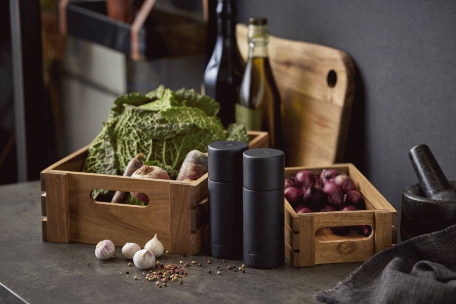 Holm Salz- und Pfefferset 15,2 cm, Schwarz