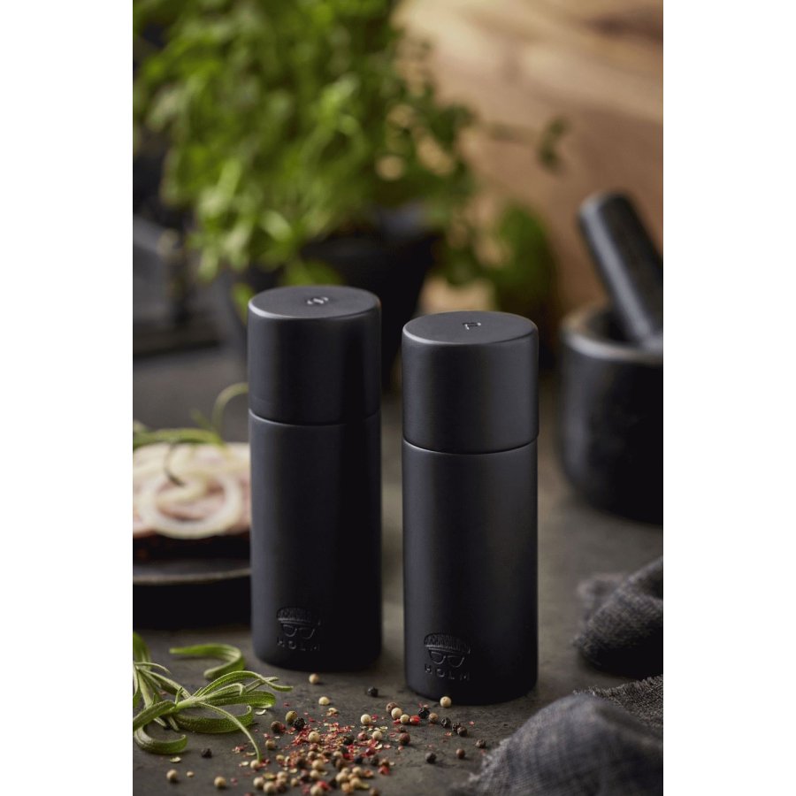 Holm Salz- und Pfefferset 15,2 cm, Schwarz