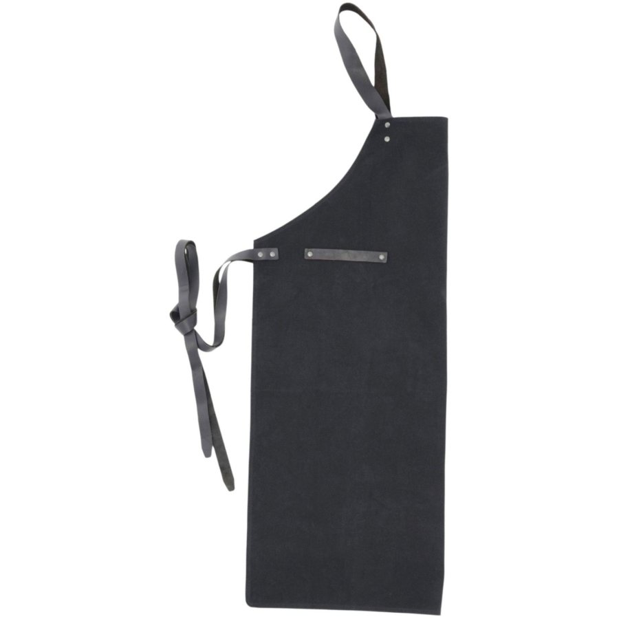 Pillivuyt Gourmet Schrze 88x70 cm, Schwarzes Canvas/Leder