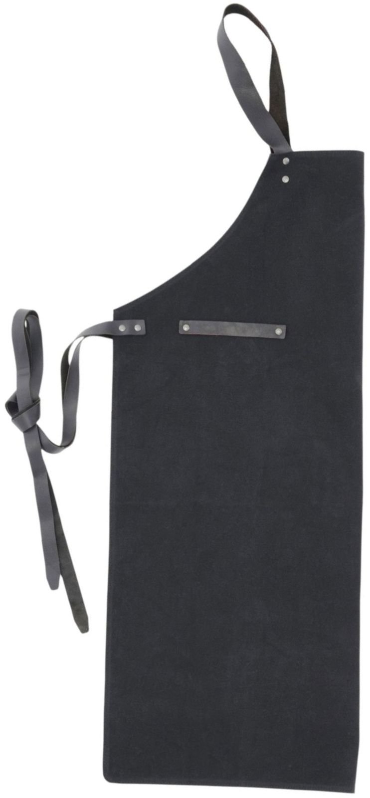 Pillivuyt Gourmet Schrze 88x70 cm, Schwarzes Canvas/Leder