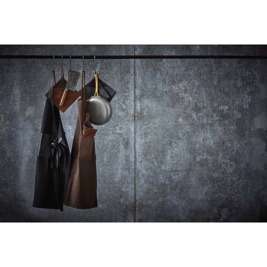 Pillivuyt Gourmet Schrze 88x70 cm, Schwarzes Canvas/Leder