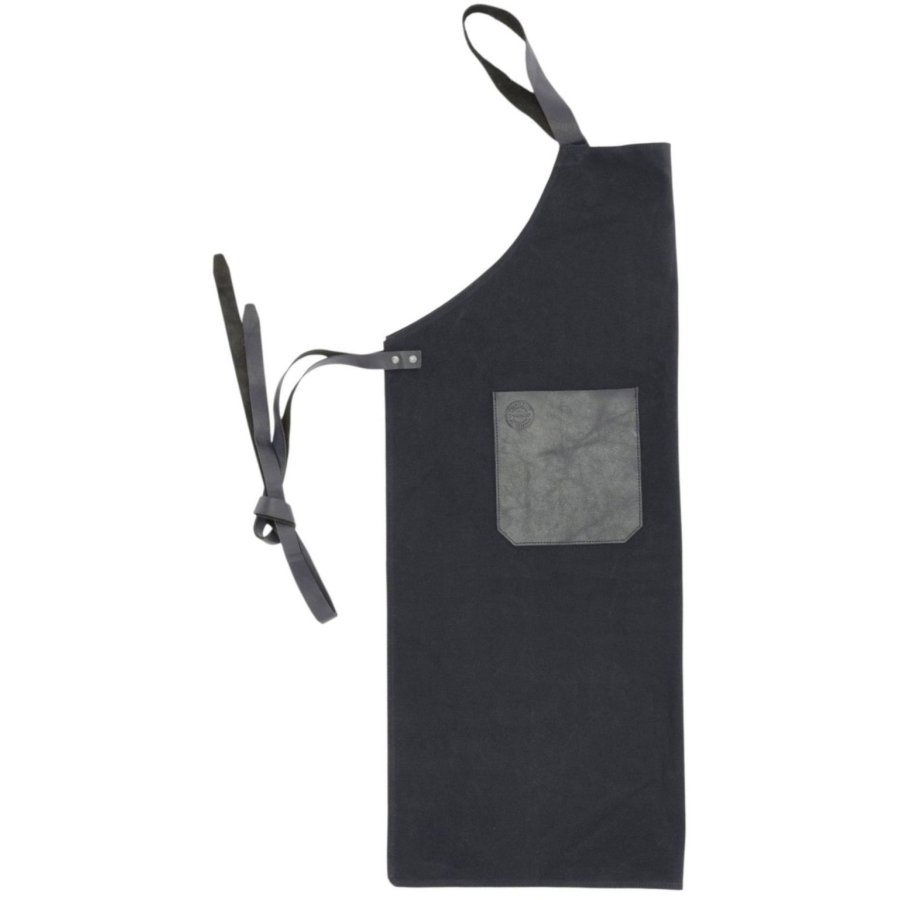 Pillivuyt Gourmet Schrze 88x70 cm, Schwarzes Canvas/Leder