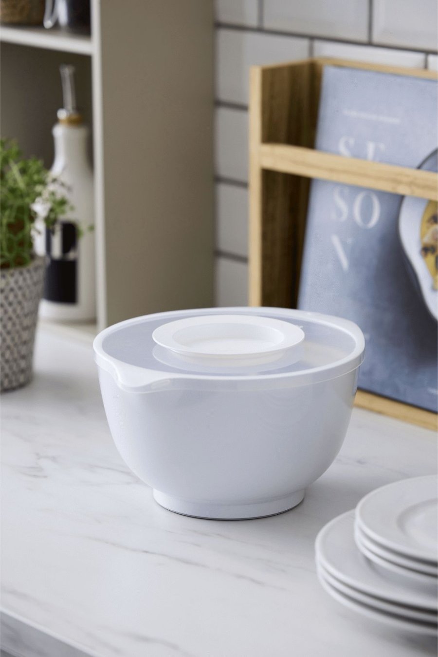 Rosti Margrethe R�hrsch�ssel mit Schneebesendeckel 3 L, Wei�