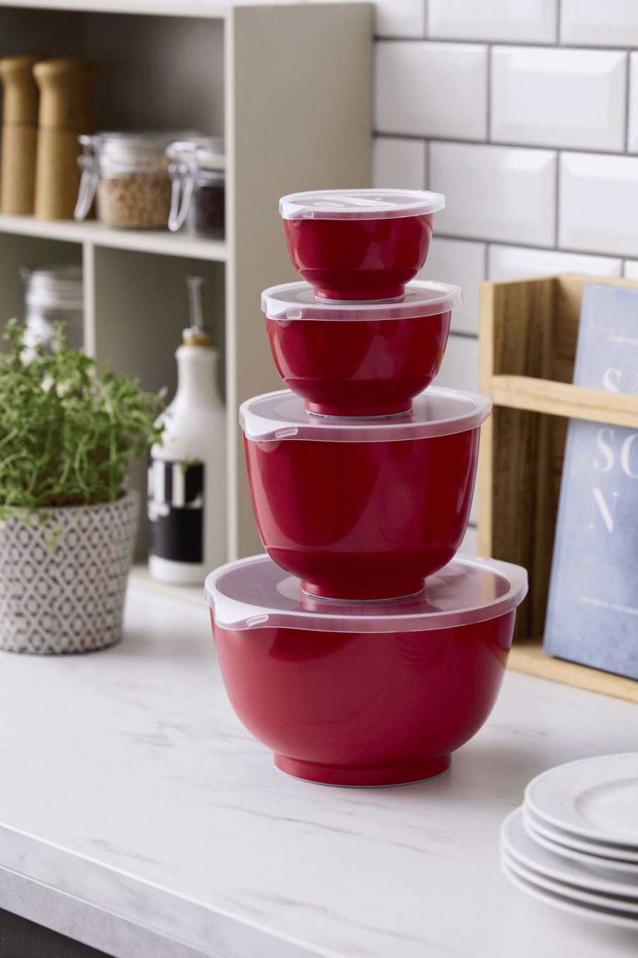 Rosti Margrethe R�hrsch�ssel-Set 8-teilig, Rot