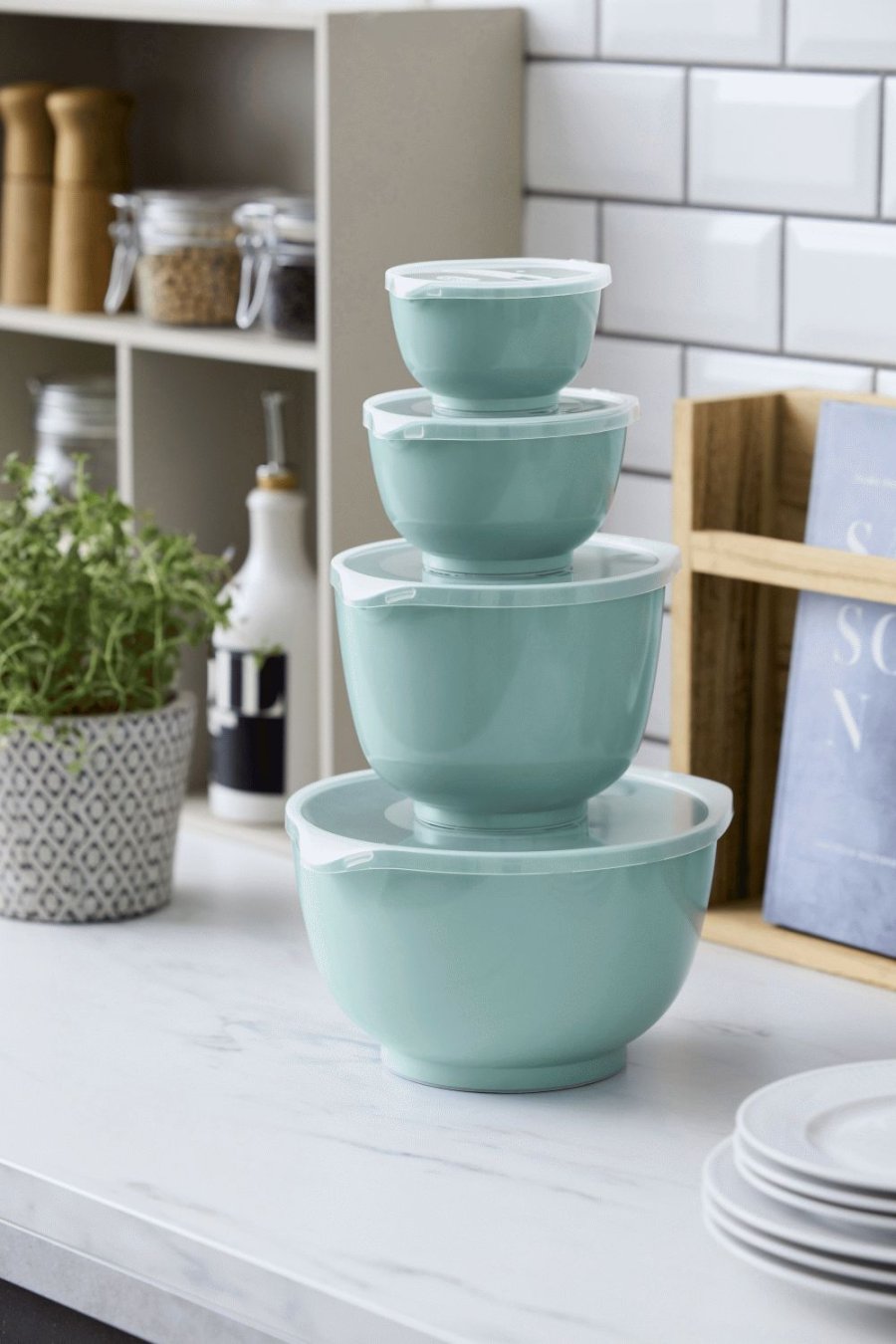 Rosti Margrethe R�hrsch�ssel-Set 8-teilig, Nordic Green