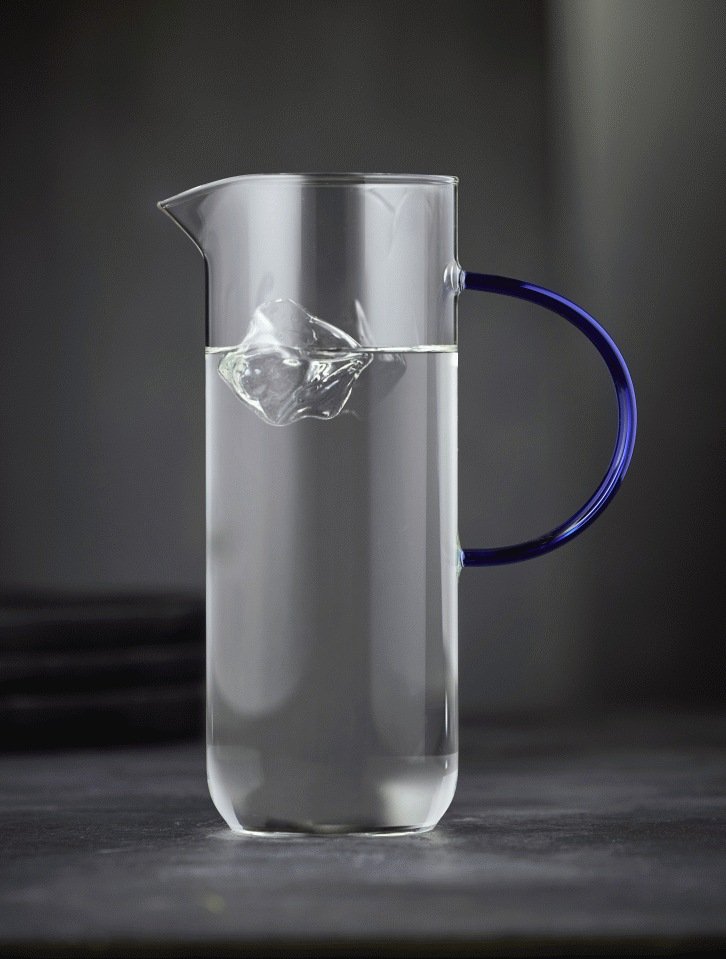 Lyngby Glas Torino Kanne, 1,1 l, klar/blau