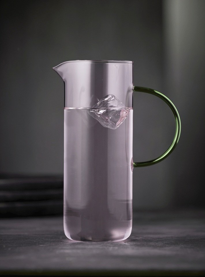 Lyngby Glas Torino Kanne, 1,1 l, Rosa/Grn