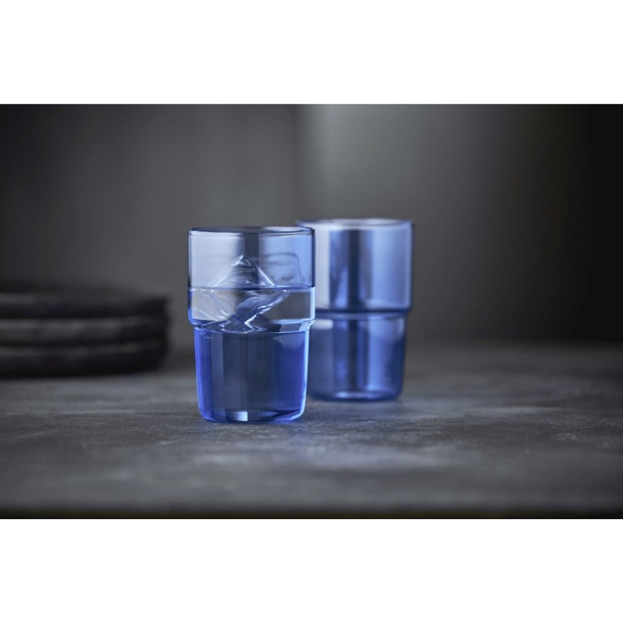 Lyngby Glas Torino Trinkglas 2er Set 40 cl, Blau