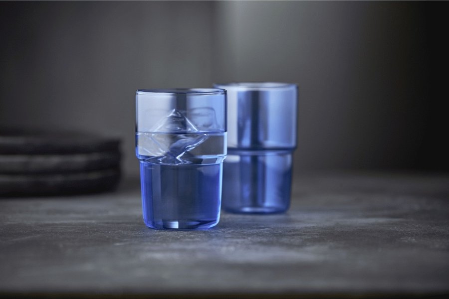 Lyngby Glas Torino Trinkglas 2er Set 40 cl, Blau