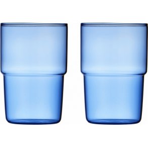 Lyngby Glas Torino Trinkglas 2er Set 40 cl, Blau