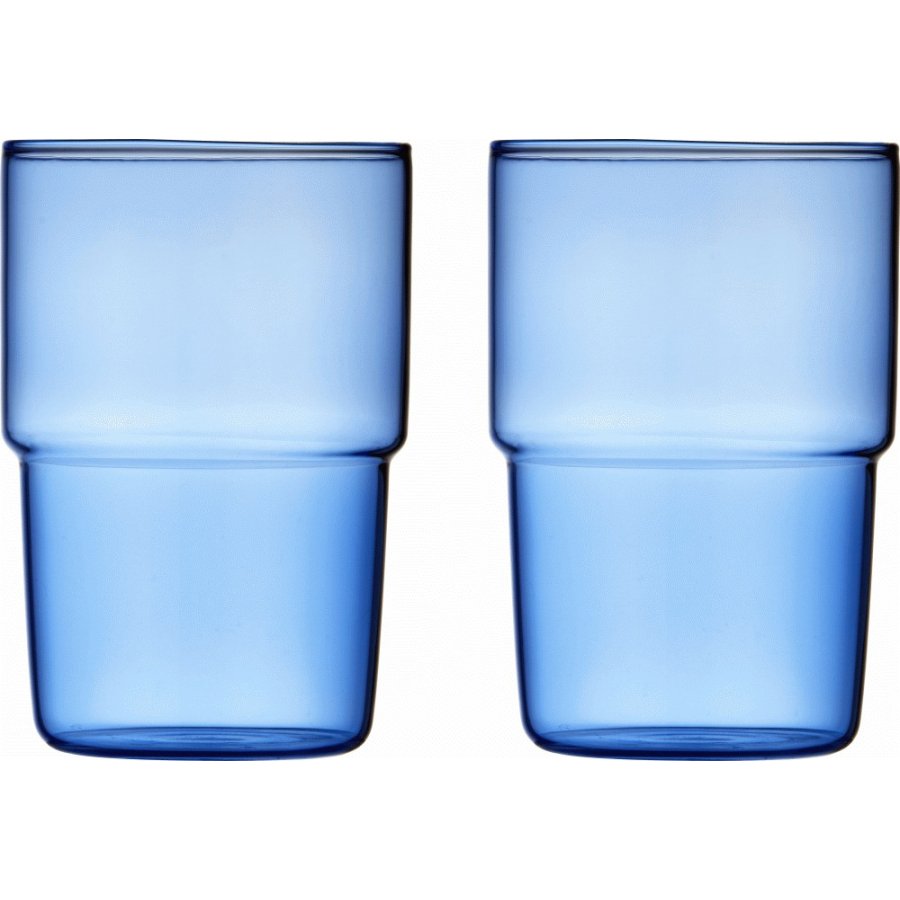 Lyngby Glas Torino Trinkglas 2er Set 40 cl, Blau