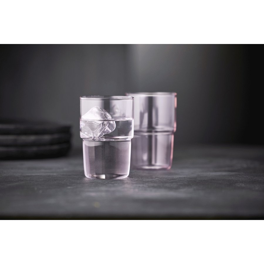 Lyngby Glas Torino Trinkglas 2er Set 40 cl, Rosa