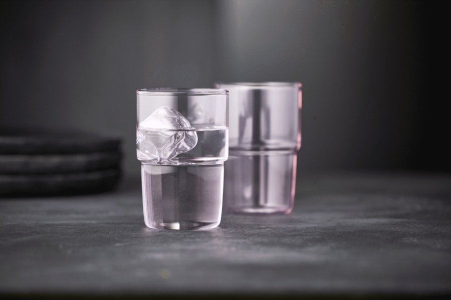 Lyngby Glas Torino Trinkglas 2er Set 40 cl, Rosa