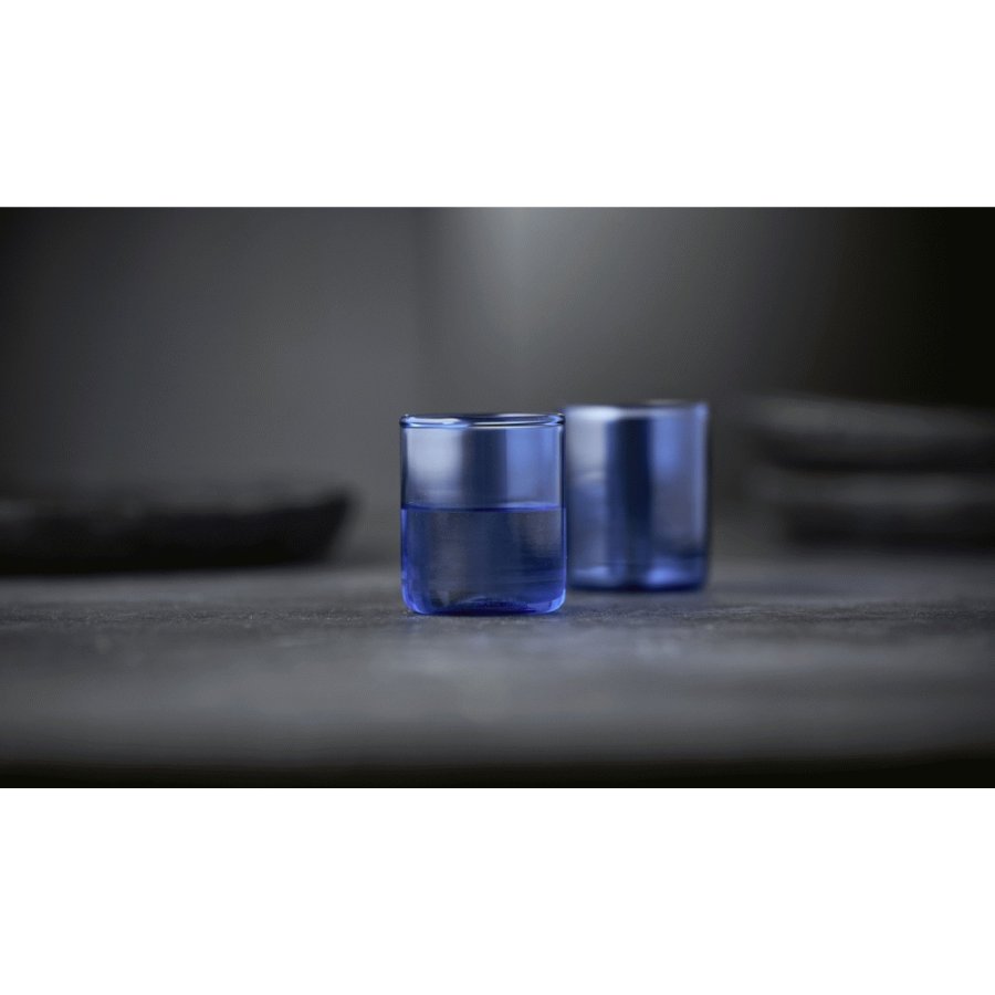 Lyngby Glas Torino Schnapsglas 2er Set 6 cl, Blau