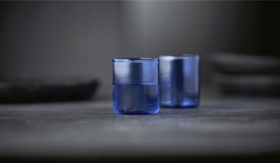 Lyngby Glas Torino Schnapsglas 2er Set 6 cl, Blau