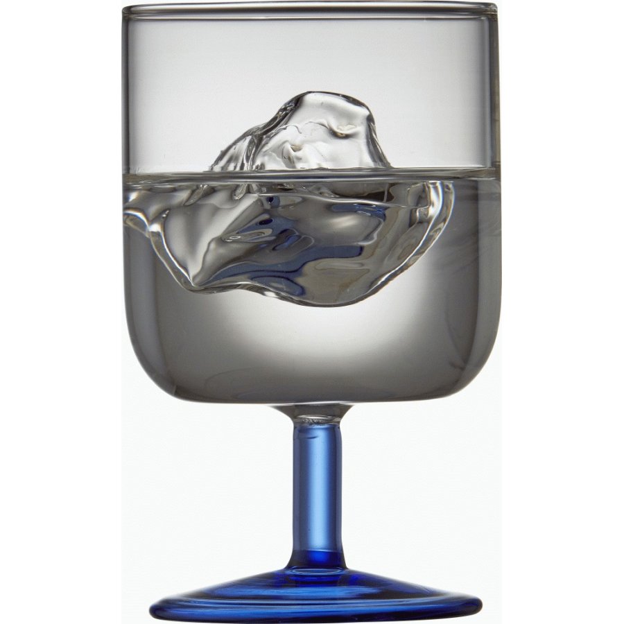Lyngby Glas Torino Weinglas 2er Set 30 cl, klar/blau