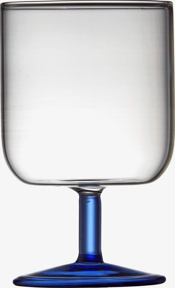 Lyngby Glas Torino Weinglas 2er Set 30 cl, klar/blau