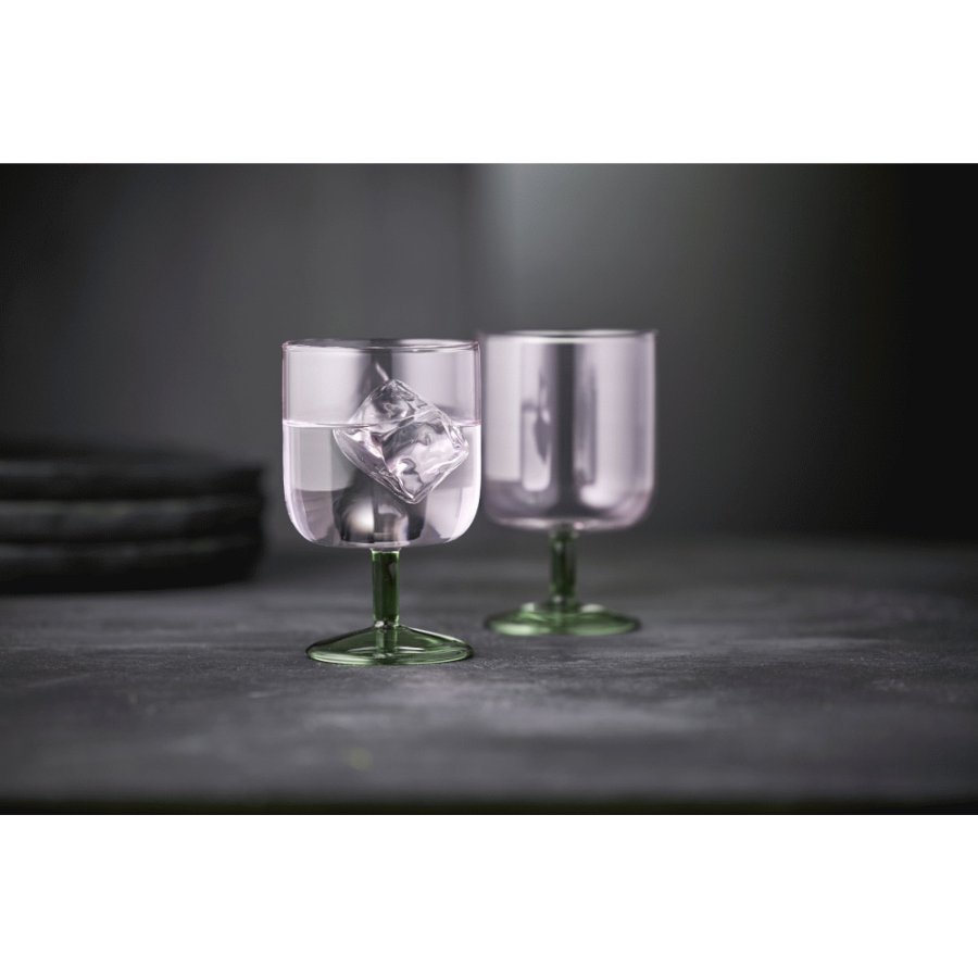 Lyngby Glas Torino Weinglas 2er Set 30 cl, Rosa/Grn