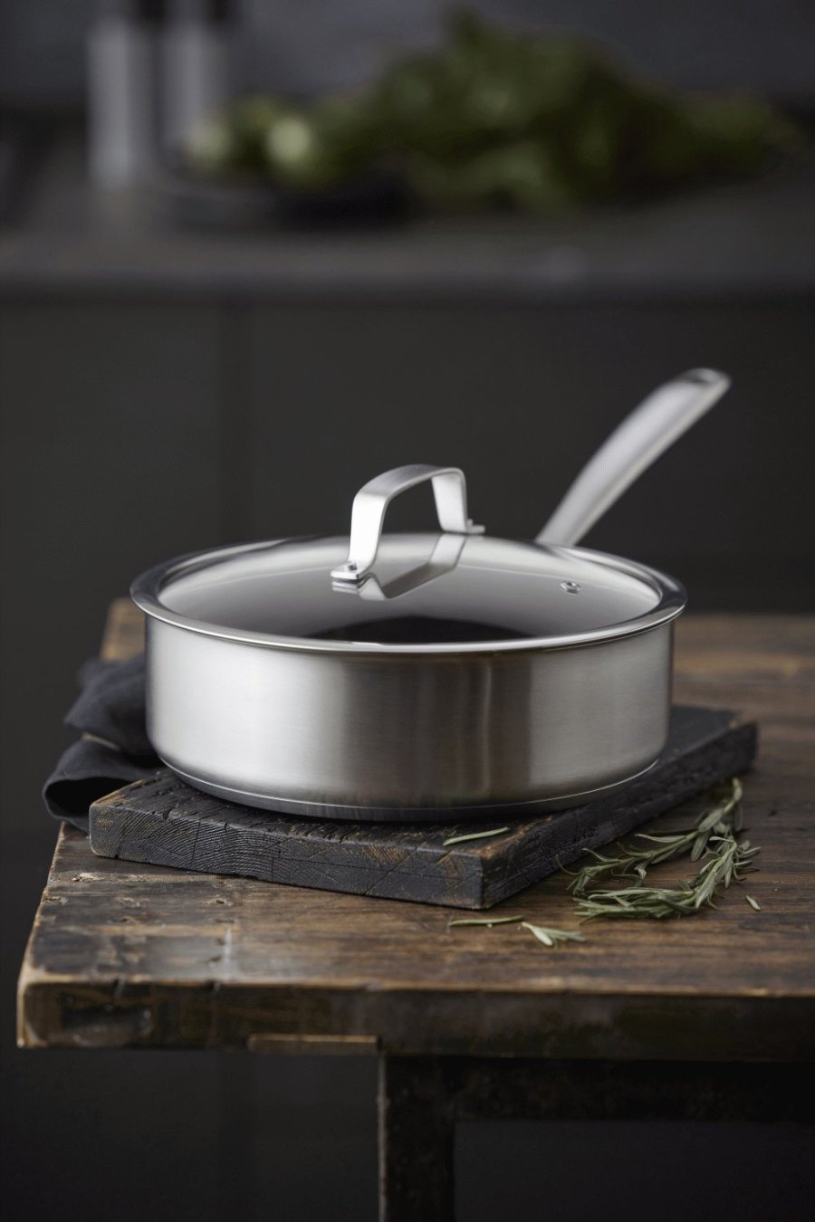 Pillivuyt Gourmet Roya Sautierpfanne Keramik Antihaft 24 cm, Edelstahl