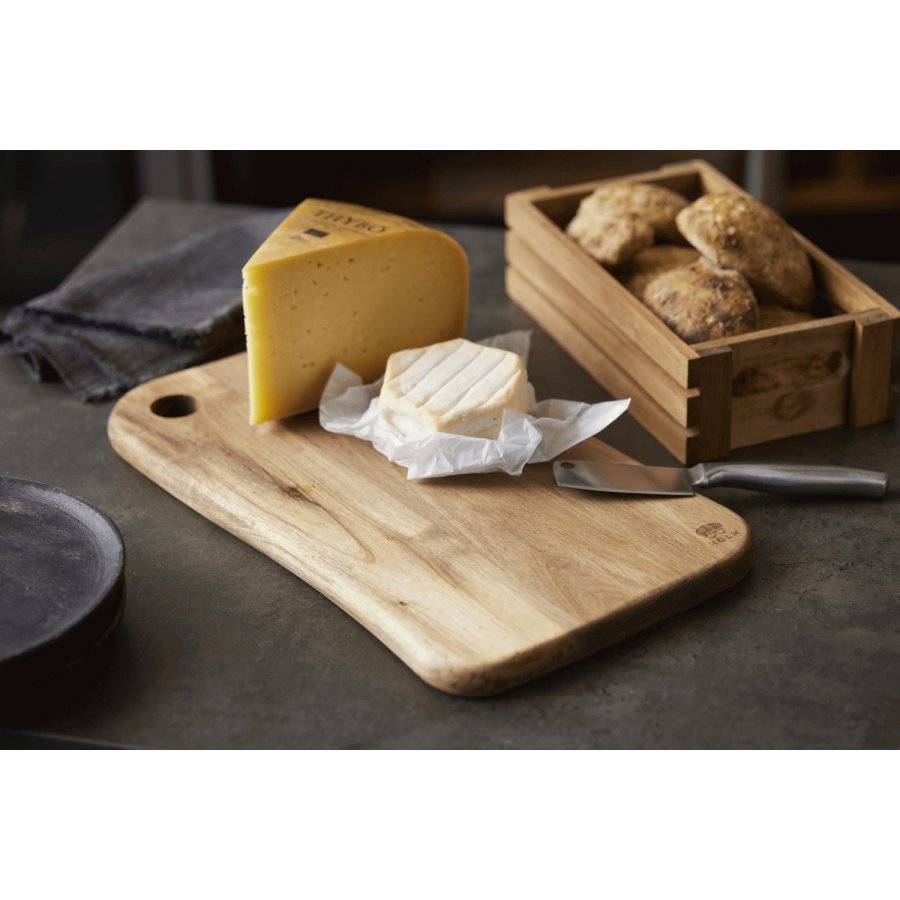 HOLM Ksebrett mit 3 Messern, Edelstahl/Akazienholz