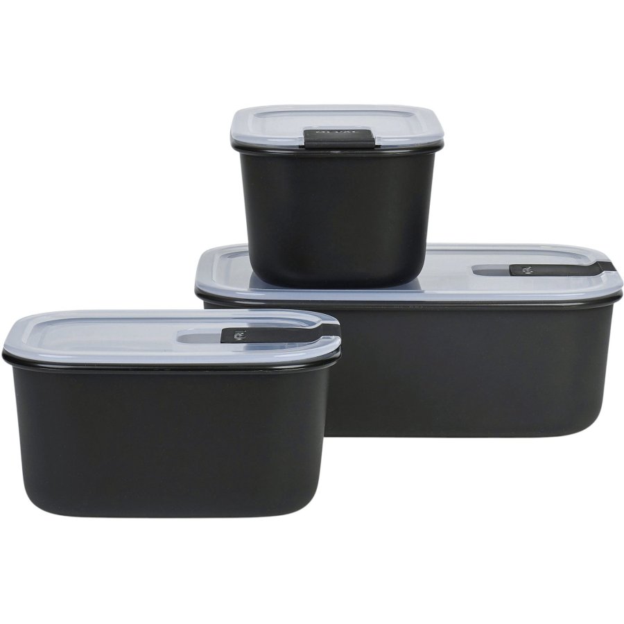 Mepal EasyClip Haushaltsbox-Set 3-teilig, Nordic Black