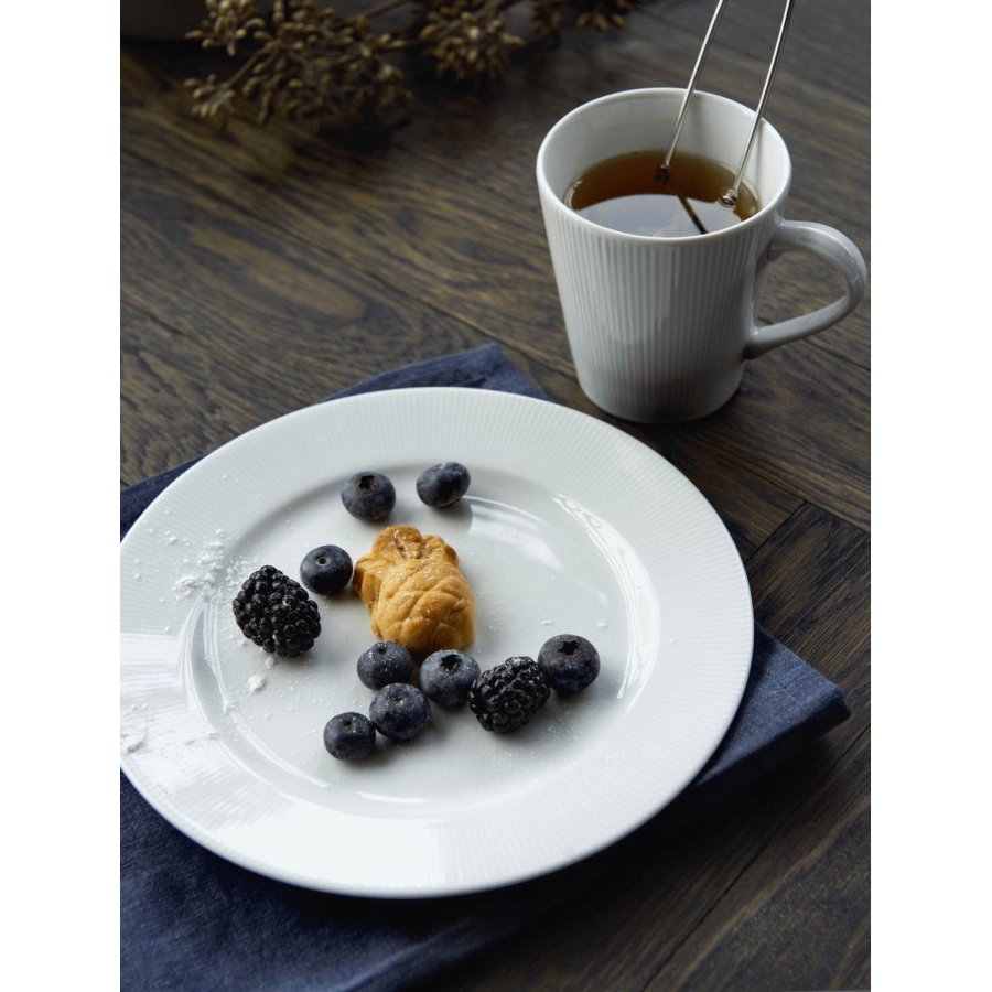 Pillivuyt Eventail Teller mit Lasche 22 cm, Wei