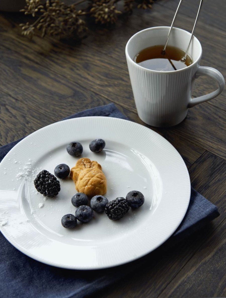 Pillivuyt Eventail Teller mit Lasche 22 cm, Wei