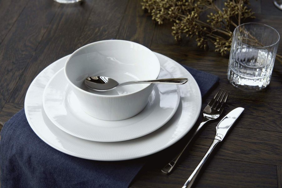 Pillivuyt Eventail Teller mit Lasche 22 cm, Wei