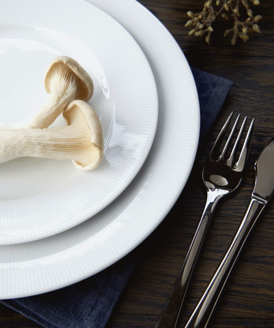 Pillivuyt Eventail Teller mit Lasche 22 cm, Wei