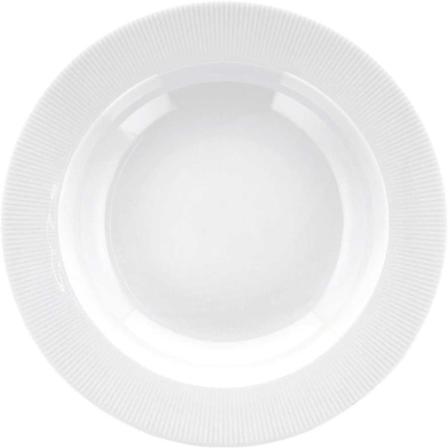 Pillivuyt Eventail Suppenteller mit Lasche 22 cm, Wei