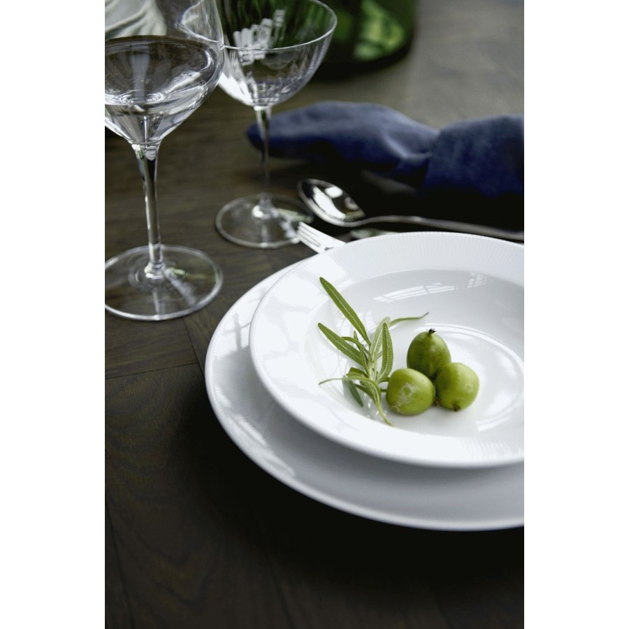 Pillivuyt Eventail Suppenteller mit Lasche 22 cm, Wei