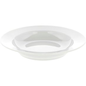 Pillivuyt Eventail Dyb Tallerken m. Fane 22 cm, Hvid