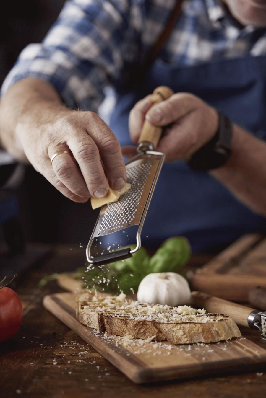 HOLM Reibe Fein 31,6 cm, Edelstahl/Akazienholz