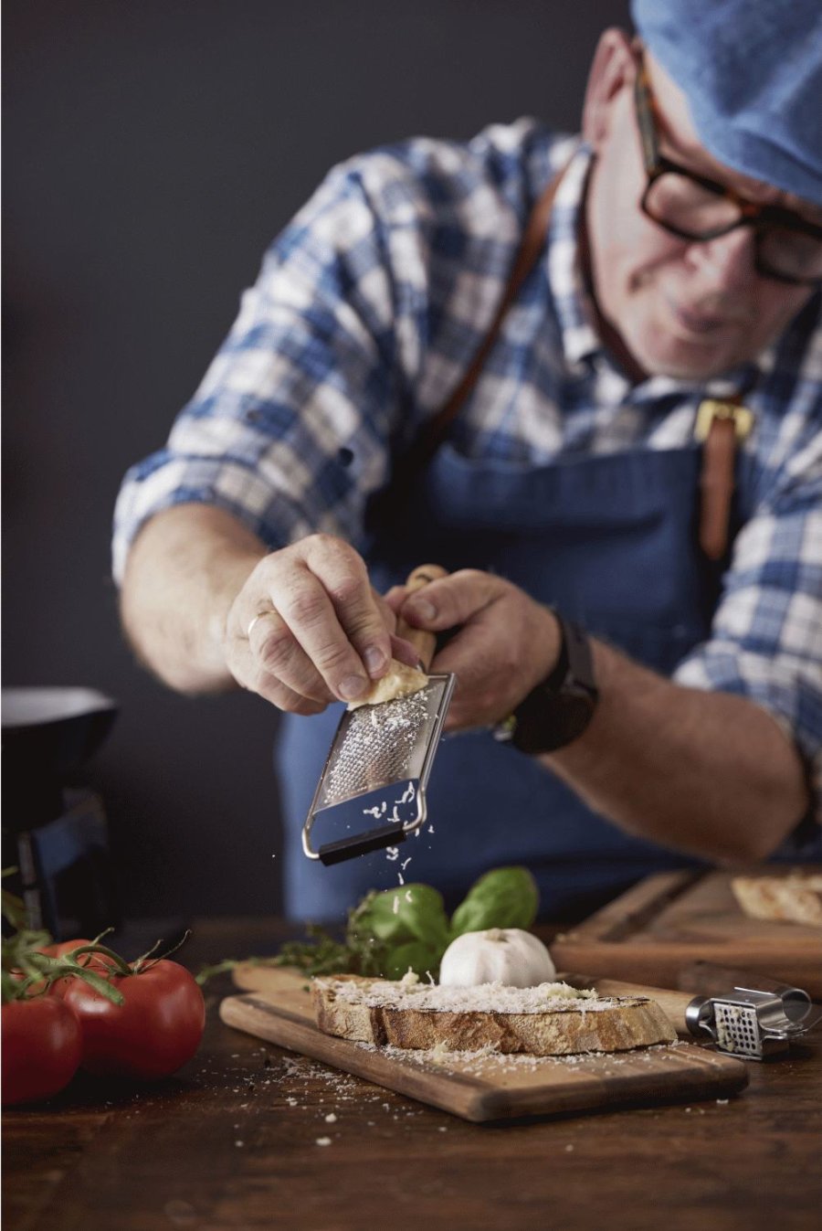 HOLM Reibe Fein 31,6 cm, Edelstahl/Akazienholz