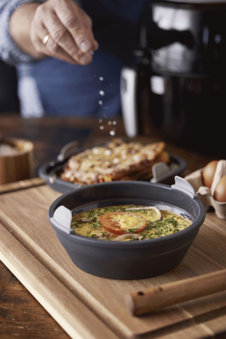 HOLM Rund Silikonform fr Airfryer