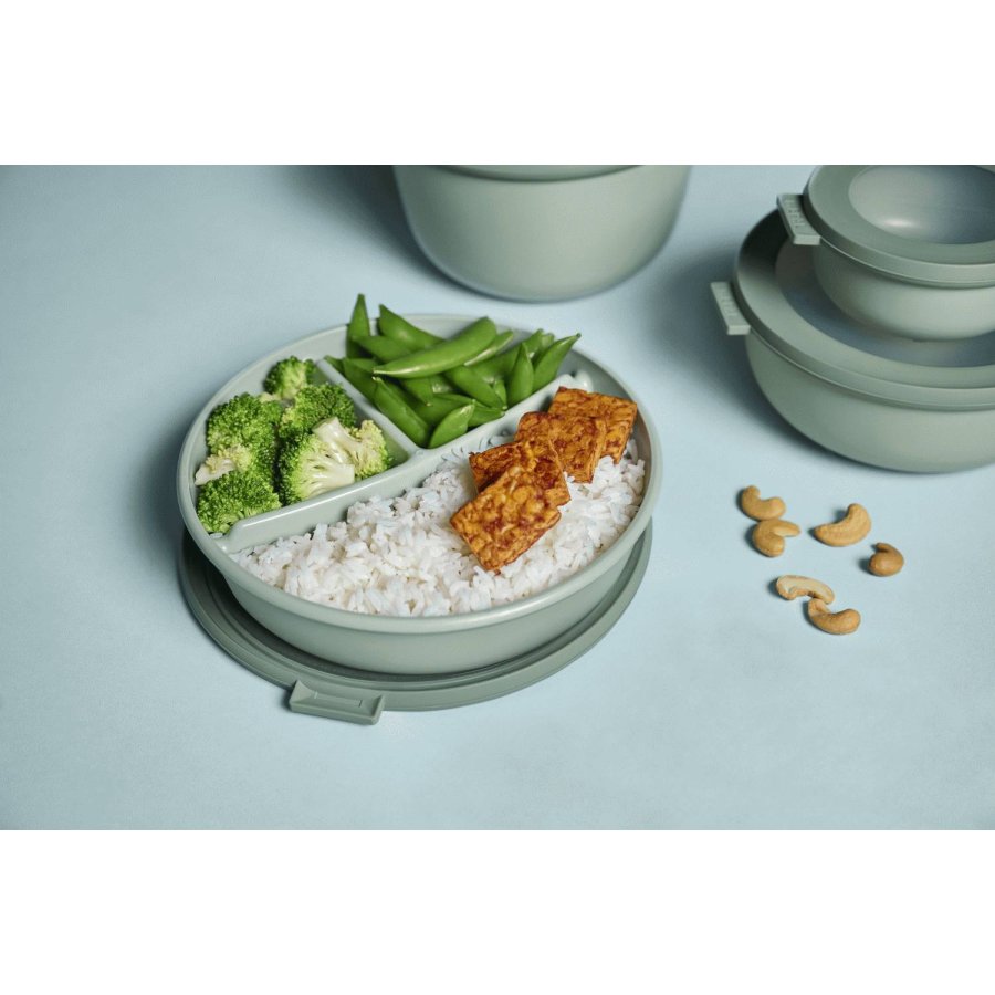 Mepal Cirqula Trio Schssel mit Deckel 22,5x6 cm, Nordic Sage