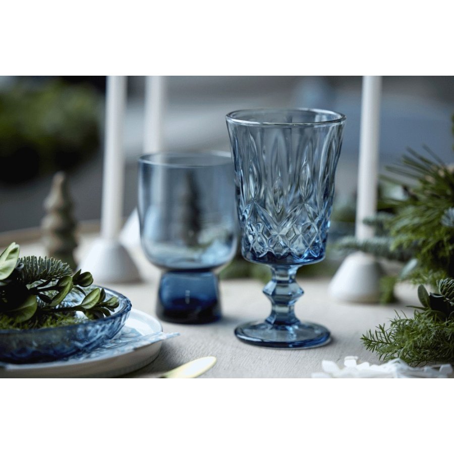 Lyngby Glas Sorrento Weinglas 4er Set 29 cl, Blau