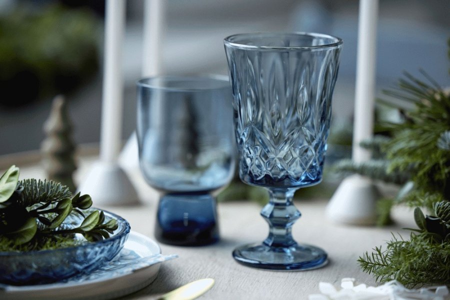 Lyngby Glas Sorrento Weinglas 4er Set 29 cl, Blau