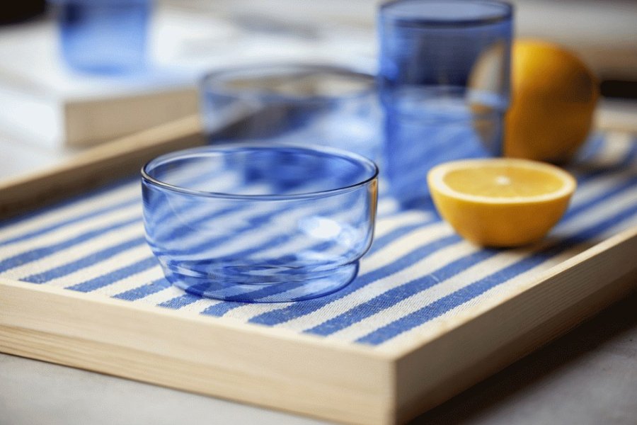 Lyngby Glas Torino Schssel 2er Set 12 cm, Blau